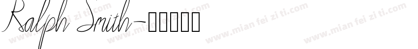 Ralph Smith字体转换